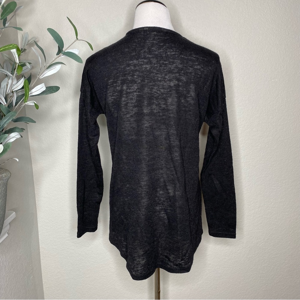 Soft Surroundings Valentina Black Zip Up Sweater Top Size Large - Picture 4 of 8